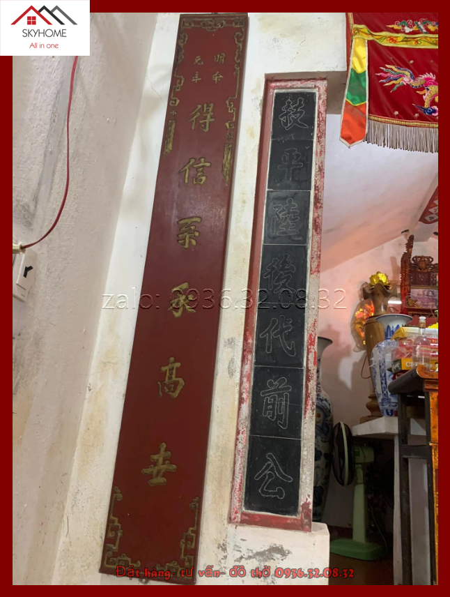 Đôi câu đối thờ chữ Đắc tín hệ vĩnh- Lũy triều kế phát